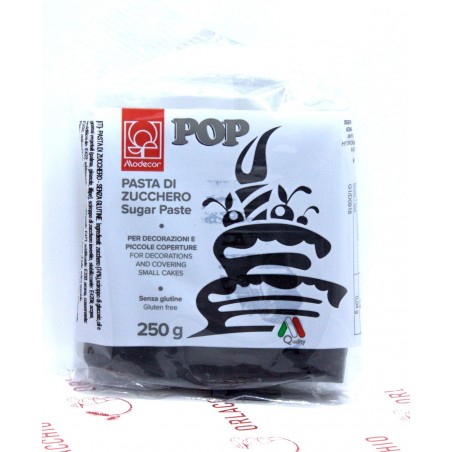 PASTA DI ZUCCHERO POP NERA 250 gr MODECOR