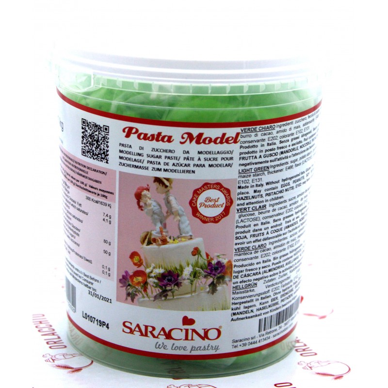 PASTA ZUCCHERO KG.1 LIGHT GREEN