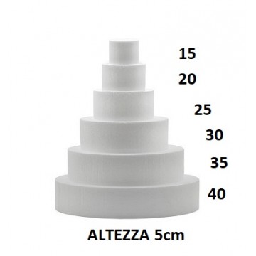 POLISTIROLO DIAMETRO 15 H 5