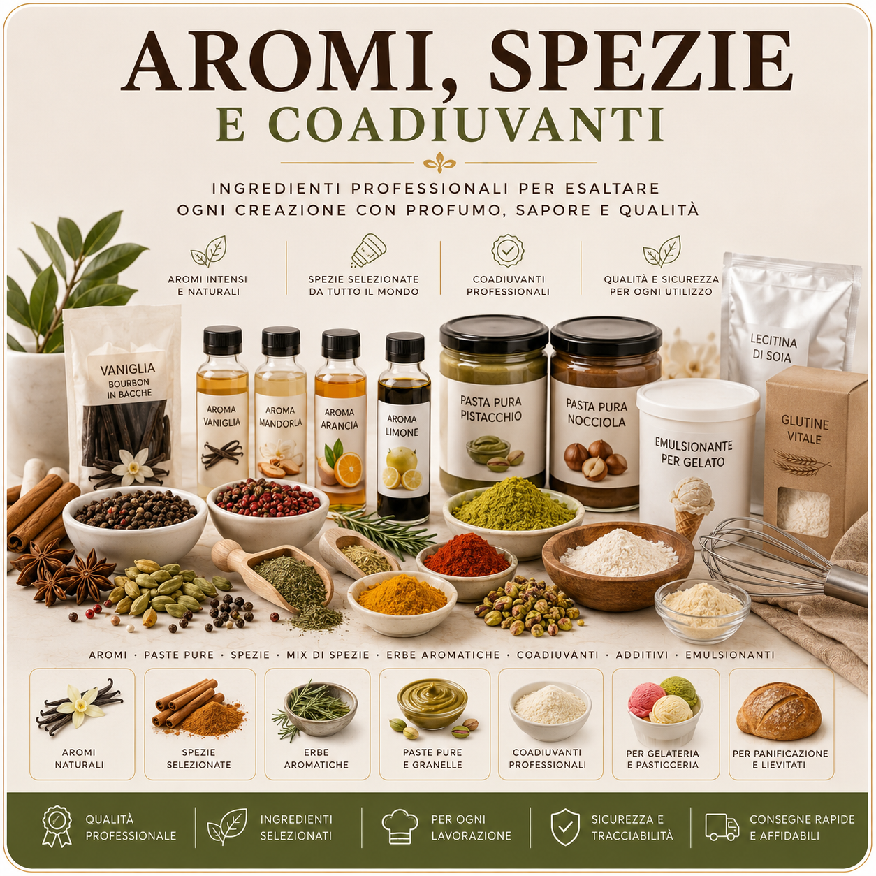 Aromi, spezie e Coadiuvanti